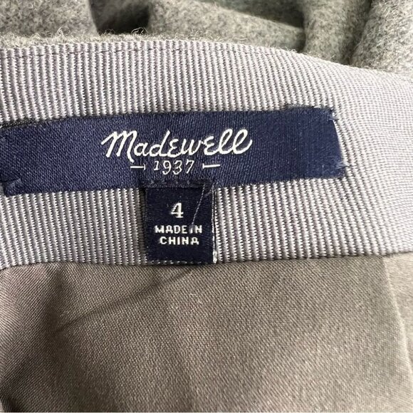 Madewell Grey Wool Mini Skirt Size 4 - Picture 7 of 8
